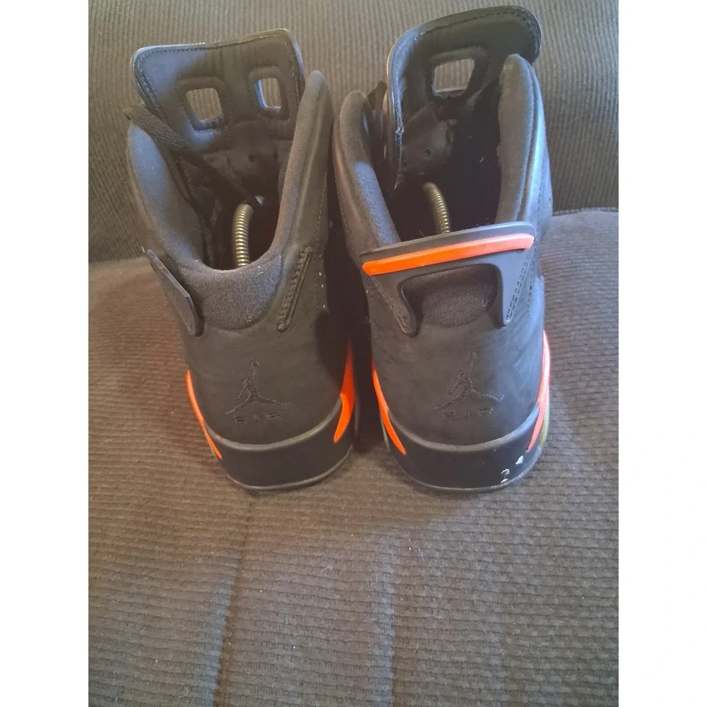 Nike Air Jordan 6 Retro Infrared Black Sneakers 384664-023 Mens 12 Shoes